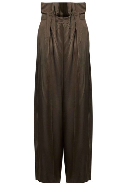 Khaite Paperbag Wide-Leg Pants