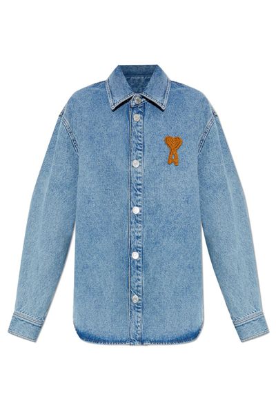 AMI Long Sleeved Denim Overshirt