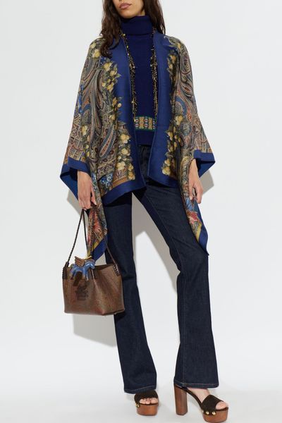 Etro Paisley Printed Cape
