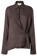 Fendi FF Jacquard Asymmetric Long-Sleeved Shirt