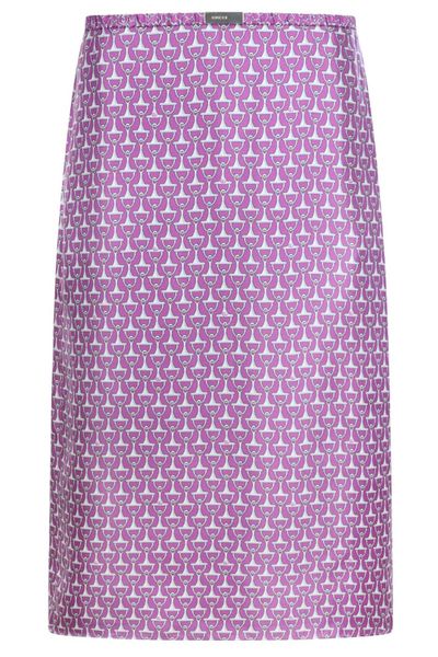 Gucci Monogram Patterned Satin Skirt