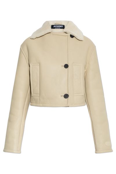 Jacquemus Double Breasted Shearling Coat