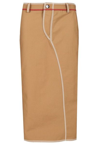 Fendi Logo Embroidered Midi Skirt