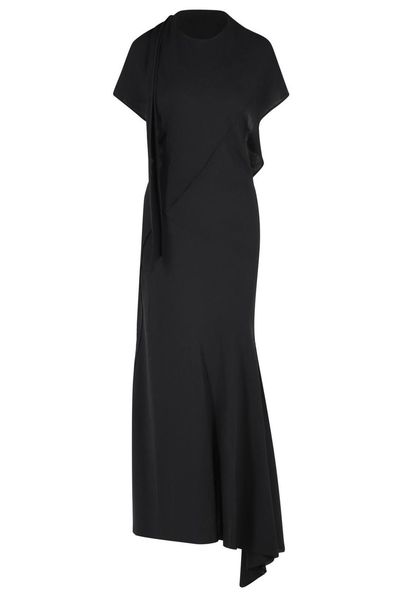The Attico Draped Scarf-Back Dress