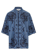 Zimmermann Aster Embroidered Denim Shirt