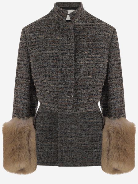 DARKPARK Textured Cuff-Trim Coats