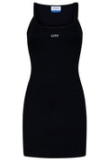 Off-White Logo Embroidered Sleeveless Dress