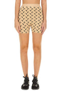 Marine Serre Logo-Printed Stretched Mini Shorts