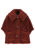 Max Mara Teddy Button-Up Short-Sleeved Cape
