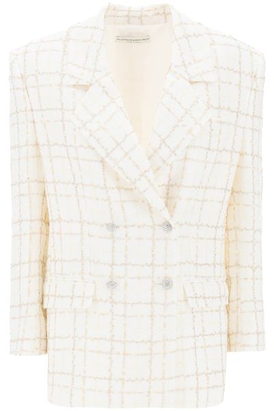Alessandra Rich Checked Tweed Jacket