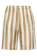 Fendi Elasticated Waistband Striped Bermuda Shorts