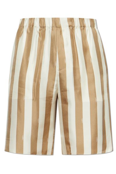 Fendi Elasticated Waistband Striped Bermuda Shorts