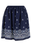 Miu Miu Pattern-Printed Poplin Skirt