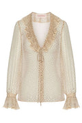 Valentino Polka Dot Printed Ruffled Top