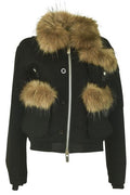 Sacai Fur Trim Short Coat