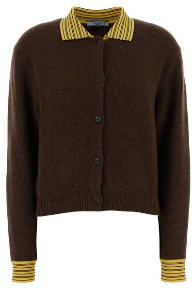 Prada Long-Sleeved Button-Up Cardigan