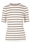 Brunello Cucinelli Striped Short Sleeved Pullover