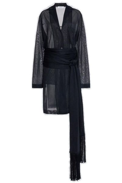 Ferragamo Long-Sleeved Jersey Duster