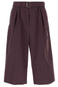 Dries Van Noten Belted Poplin Shorts