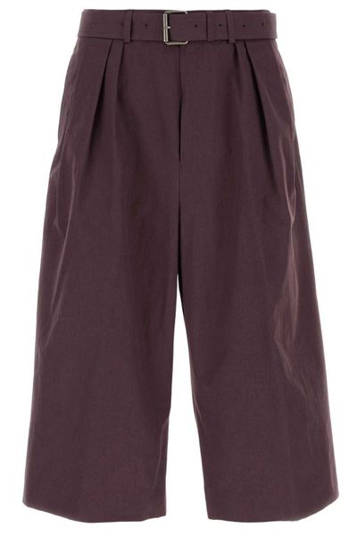 Dries Van Noten Belted Poplin Shorts