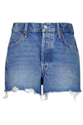 Mother High-Waist Frayed Denim Shorts