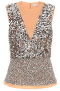 Rabanne Sequin Embellished Sleeveless Top