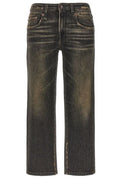 R13 Distressed Straight-Leg Jeans