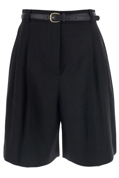Max Mara Studio Adorno Pleated Bermuda Shorts