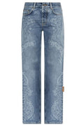 Off-White Paisley Straight-Leg Jeans