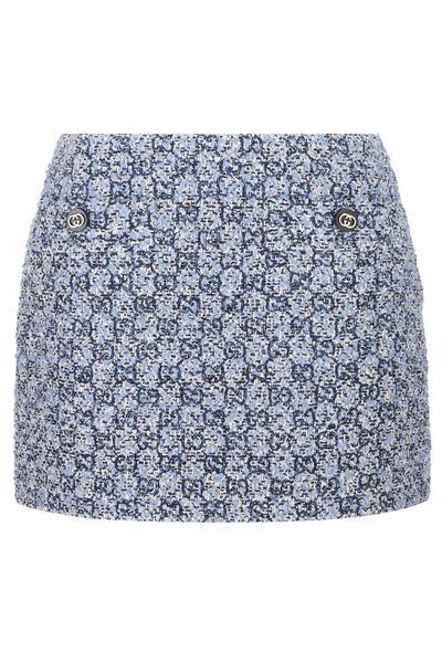 Gucci Monogrammed Tweed Skirts