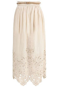 Zimmermann Wylie Embroidered Midi Skirt