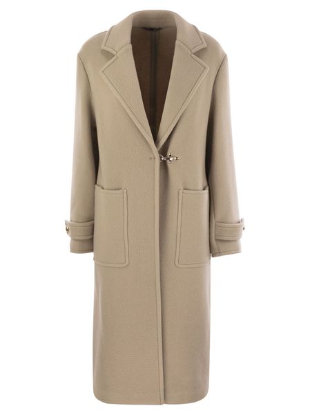Fay Hook-Closure Wool Coat