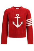 Thom Browne Anchor Intarsia Cable-Knit Jumper