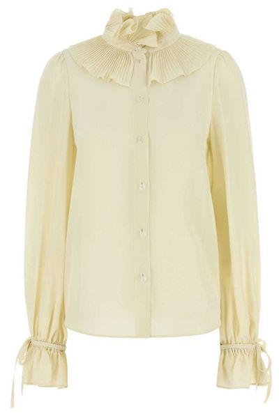 Valentino Ruffled Collar Button-Up Shirt