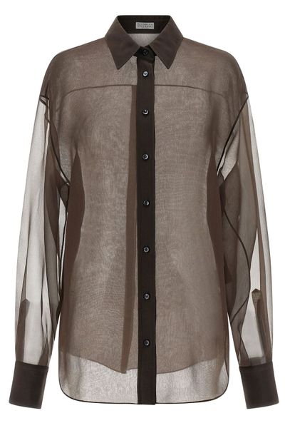 Brunello Cucinelli Button-Up Long Sleeved Shirt