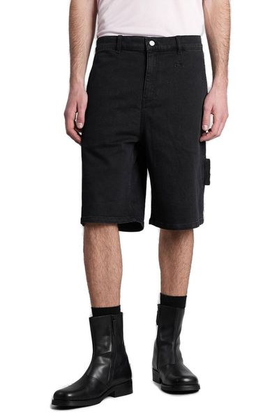 Courrèges Logo Patch Mid-Length Shorts