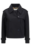 Burberry Cropped Gabardine Mayfair Trench Jacket