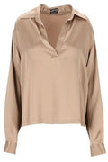 Tom Ford Satin Open-Collar Top