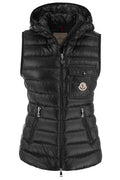 Moncler Logo Patch Zip-Up Hooded Down Gilet