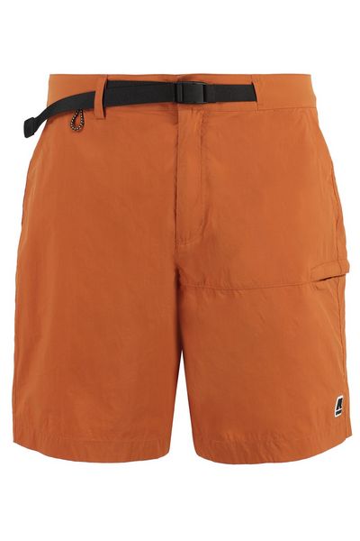 K-Way Logo Patch Belted Bermuda Shorts