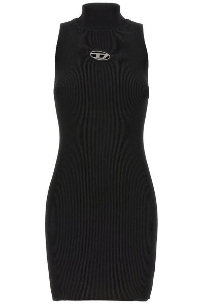 Diesel M-Onervax Mock-Neck Ribbed Dress