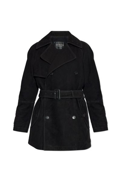 Balenciaga Cocoon Belted Short Trench Coat