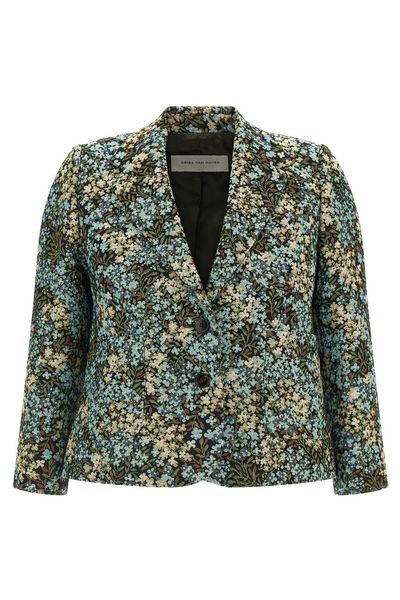 Dries Van Noten Bamis Floral Jacquard Buttoned Blazer