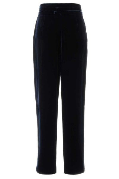 Giorgio Armani Velvet Straight-Leg Pants