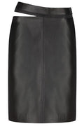 Fendi Leather Midi Pencil Skirt