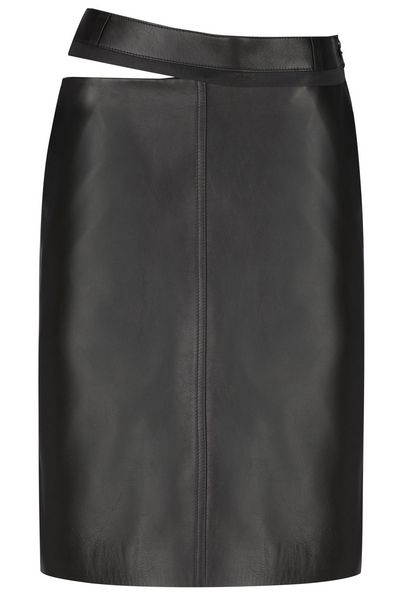 Fendi Leather Midi Pencil Skirt