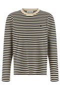 AMI De Coeur Mariniere Logo Embroidered Striped Ribbed T-Shirt