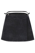 Givenchy Voyou Wrap Mini Denim Skirt