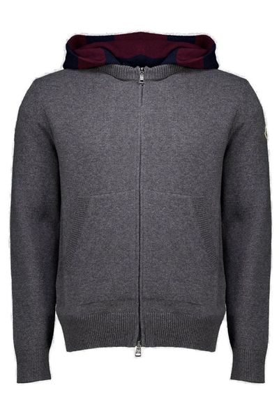 Moncler Hooded Zip-Up Cardigan