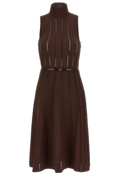Elisabetta Franchi Openwork Weave Knit Dress
